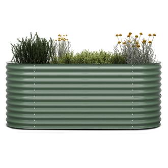 Blumfeldt Blumfeldt Cama Elevada High Grow Con 200 X 80 X 100 Cm De Chapa Ondulada De Acero F&aacute;cil De Montar A Prueba De &Oacute;xido Y Heladas