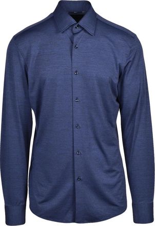 BOSS Blue Slim-Fit Technical Shirt