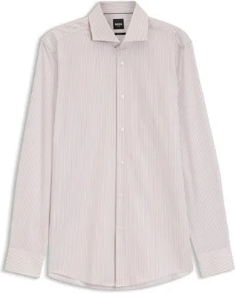 BOSS Slim-fit shirt in wrinkle-free cotton