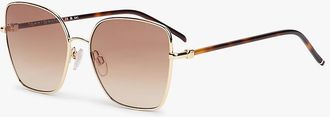 Tommy Hilfiger Womens Metal Butterfly Frame Sunglasses - Pink
