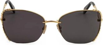 Bulgari Zonnebril - Dames - Zonnebrillen - Geel - 56 MM - Accessoires