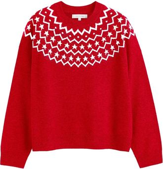Chinti and Parker star-yoke sweater - women - Wool/Cashmere - LL - Red