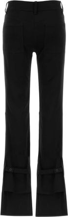 Courr&egrave;ges Womens Black Satin Pant Exterior: Acetate Polyester Pantaloni Trousers