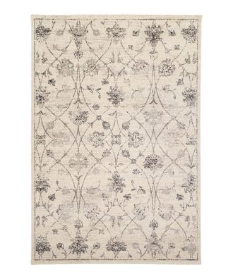 AFK Living Alfombra de dise&ntilde;o contempor&aacute;neo floral gris 160x230 160 x 230 cm
