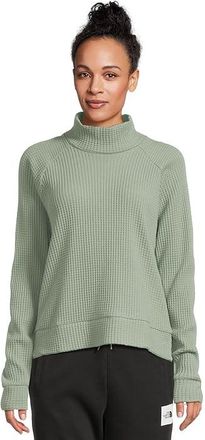 The North Face Long Sleeve Mock Neck Chabot Womens Clothing Slate Moss : 3XL, Cotton