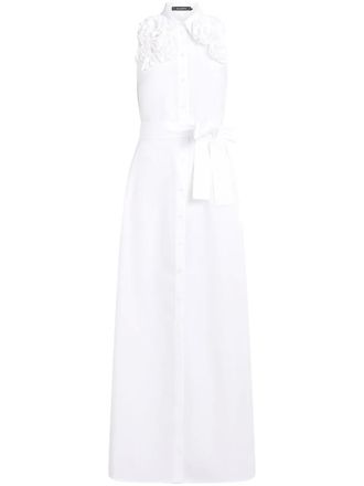 Karl Lagerfeld floral appliqué maxi dress - White