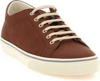 Brunello Cucinelli Mens Brown Calfskin Low Top Sneakers
