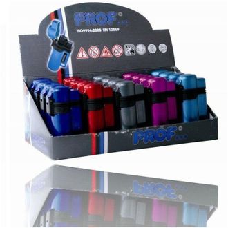 Trade Shop Trade Shop - Confezione Box 20 Pz Accendini Elettronici Ricaricabili Crystal Color Blue