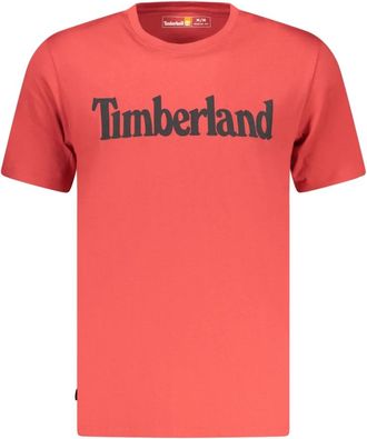 Timberland Regular Fit T-shirt met korte mouwen - Heren - T-shirts - Rood - 2XL - Katoen - Tops