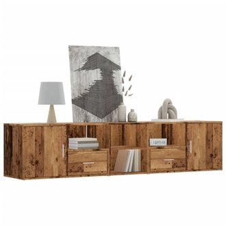 Berkfield Home Corner Cabinet Old Wood 200x40x45 cm Engineered Wood in Brown | Size: 200 x 40 x 45 cm
