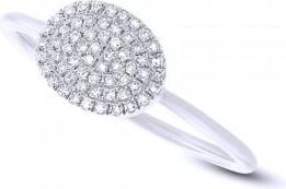 Allurez 0.17ct 14k White Gold Diamond Pave Ring