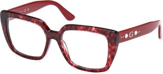 Guess Stijlvolle Brillen - Dames - Brillen - Rood - 54 MM - Accessoires