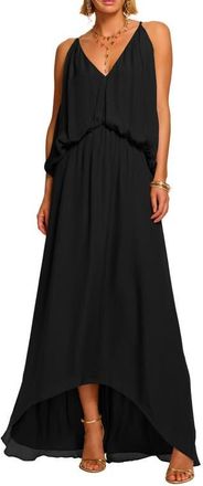 Ramy Brook Ambar Blouson Bodice Maxi Dress in Black at Nordstrom, Size Xx-Small