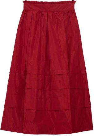 Ines De La Fressange H&eacute;lo&iuml;se Lange Rok - Dames - Midirokken - Rood - XS - Rokken