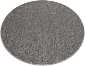 RugsX Carpet CASABLANCA LOOM circle grey, loop, soft indoor & outdoor grey round 133 cm