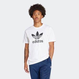 adidas T-Shirt ADIDAS ORIGINALS TREFOIL T-SHIRT, Herren, Gr. XXL, weiss (wei&szlig;), Obermaterial: 100% Baumwolle, normal, Rundhals, Shirts T-Shirt, regul&auml;re Pass