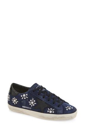 Golden Goose Super-Star Low Top Sneaker in Dark Blue/Black at Nordstrom, Size 10Us