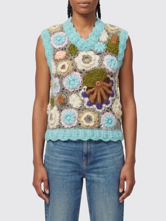 Ganni Gilet in maglia di lana mohair ricamato