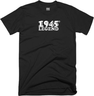 Generic 1945 Legend T Shirt 80th Birthday 80 Years Born in 1945 Funny Joke Vintage Retro Gift Tee Top (UK, Alpha, XL, Regular, Regular, Black)