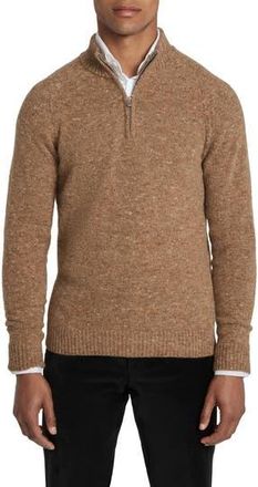 Jack Victor Canora Lambswool Blend Half Zip Pullover in Camel at Nordstrom Rack, Size X-Large