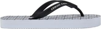 A|X Armani Exchange Witte Rubber Flip-Flops Sandalen