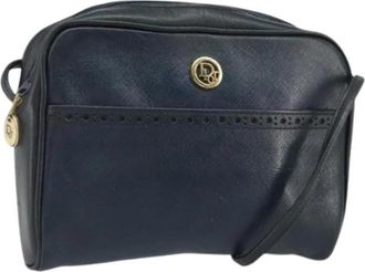 Dior Pre-owned Leather Shoulder Bag - Dames - Vintage Schoudertas - Blauw - ONE Size - Leer - Vintage