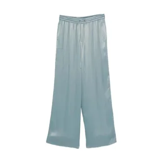 HUGO BOSS Broeken, Dames, Blauw, M, Wide Broeken