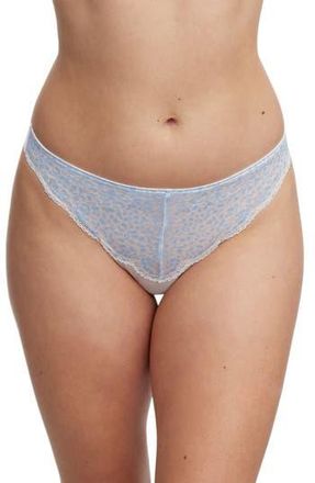 Skarlett Blue Rouse Lace Thong in White/Crystal Blue at Nordstrom Rack, Size X-Small