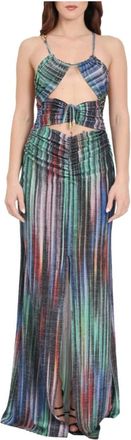 Just Cavalli Gowns, female, Multicolor, Size: S Abito