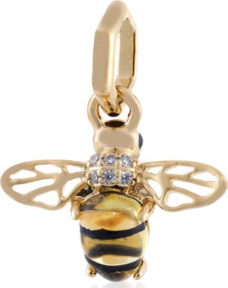 Pandora Sparkling Bee 14k Gold-plated Dangle Charm
