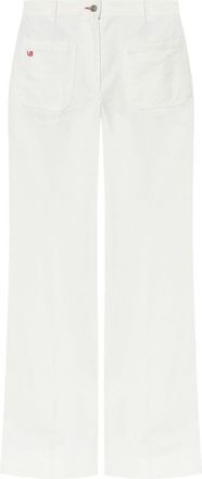 Victoria Beckham White Alina Flared Leg Jeans