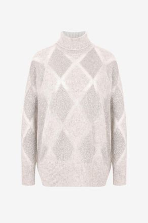 Brunello Cucinelli Rollkragenpullover aus Mohair und Wolle Dazzling Diamonds