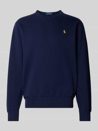 Polo Ralph Lauren Sweatshirt mit Label-Stitching in Marine, Gr&ouml;&szlig;e S