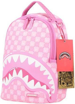 Sprayground PINK NEW CHECK FACES MINI BACKPACK