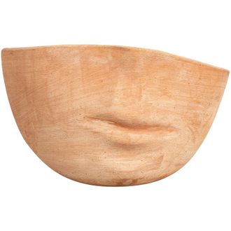 Biscottini International Biscottini - Terracotta vase in the shape of a face, 100% made in Italy, entirely handmade on the lathe