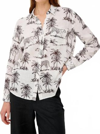 Rails Charli Button Down Shirt In Ivory Bengal