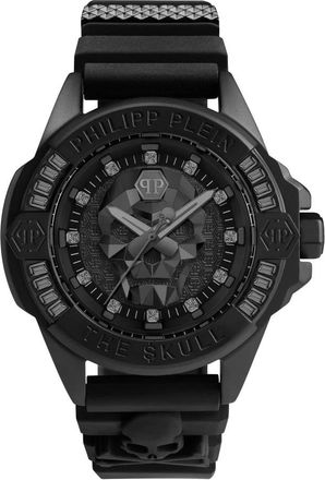Philipp Plein Crystal Skull Genderless Horloge - Heren - Horloges - Zwart - ONE Size - Accessoires