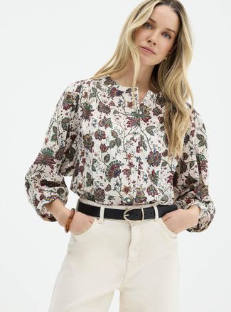 Contemporaine Womens Blooming broderie anglaise blouse