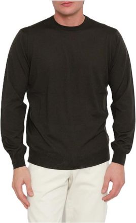 FILIPPO DE LAURENTIIS Gc 1Ml Rm 16R Trui met Ronde Hals - Heren - Ronde hals truien - Groen - 2XL - Wol - Truien & Vesten
