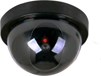No Brand C&aacute;mara De Seguridad Simulada - C&aacute;mara Falsa - Para Exteriores E Interiores - Alarma - Led - Negra