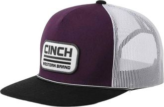Cinch Mens Flexfit Snapback Logo Cap In Purple/white