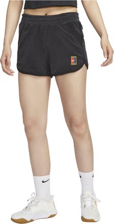 Nike (WMNS) NikeCourt Heritage Mid-Rise French Terry Tennis Shorts Asia Sizing Black FQ2283-010