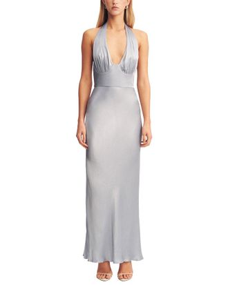 Shona Joy La Lune Plunged Halter Midi Dress