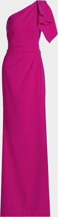 Teri Jon One-Shoulder Sheath Gown