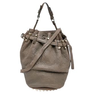 Alexander Wang Tweedehands leren schoudertassen - Dames - Vintage Tas - Grijs - ONE Size - Leer - Vintage