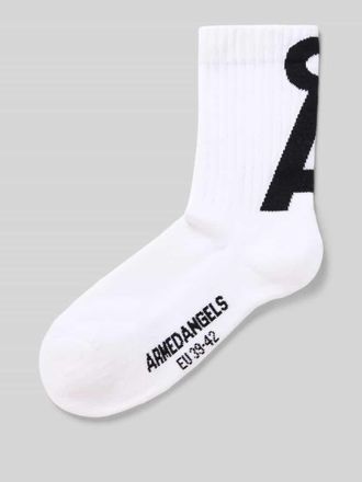 Armedangels Socken mit Label-Stitching SAAMUS in Weiss, Gr&ouml;&szlig;e 35-38