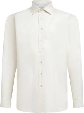 Etro Paisley Katoenen Overhemd - Heren - Casual Overhemden - Beige - 4XL - Katoen - Overhemden