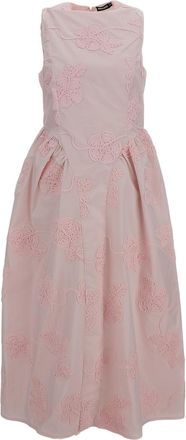 Rotate Flattering Pink Dress with Smooth Texture