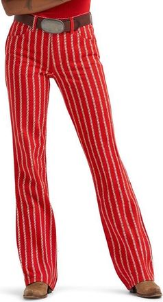 Wrangler Wrancher Rope Stripe Mid Rise Bootcut Jeans at Nordstrom, Size 27