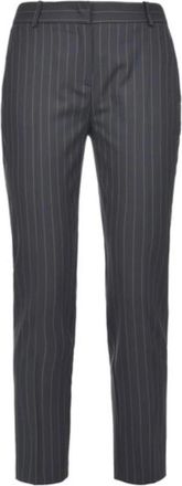 Pinko Wollen Verse Broek - Dames - Slim Fit Broeken - Zwart - XS - Wol - Broeken